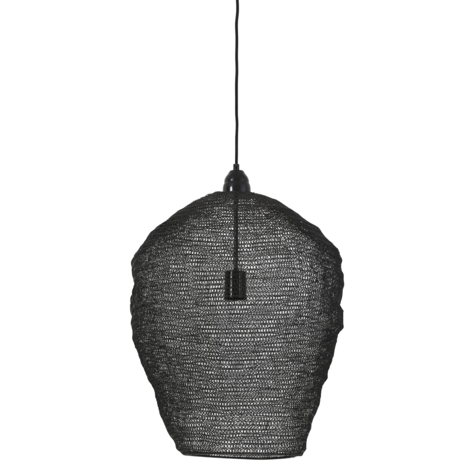 Hanglamp Nikki - Gaas Glans Zwart Light & Living Hanglamp 3072558