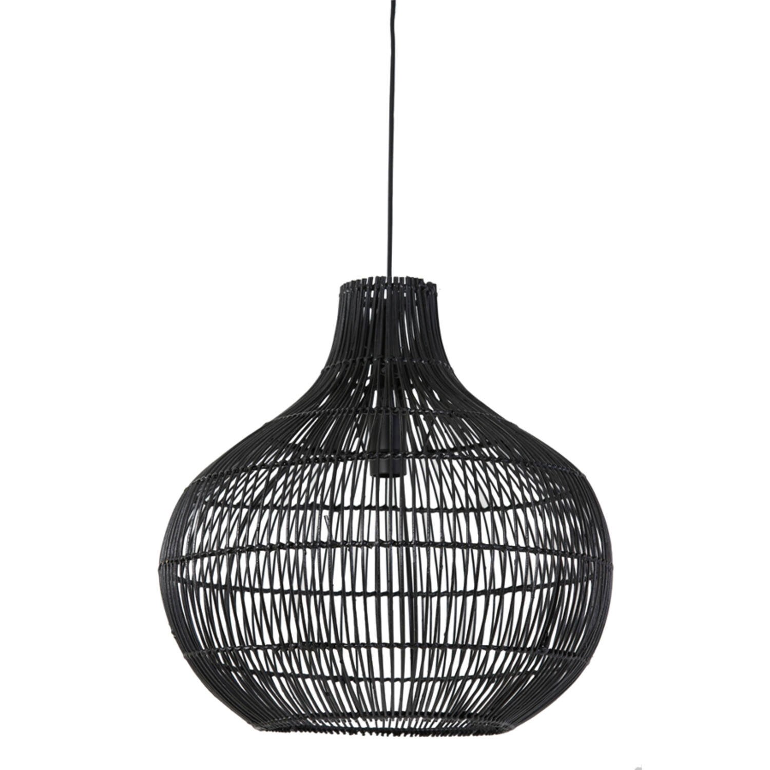 Hanglamp Pacino - Rotan Zwart Light & Living Hanglamp 2950812