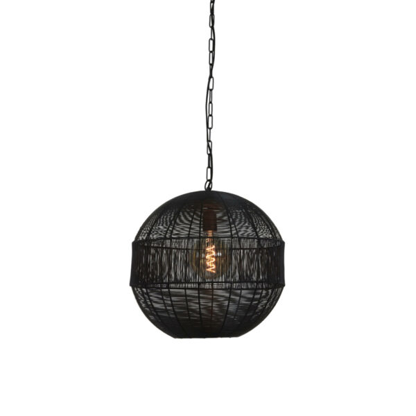 Hanglamp Pilka - Mat Zwart Light & Living Hanglamp 2953212