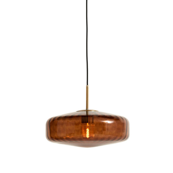 Hanglamp Pleat - Glas Bruin+goud Light & Living Hanglamp 2972064