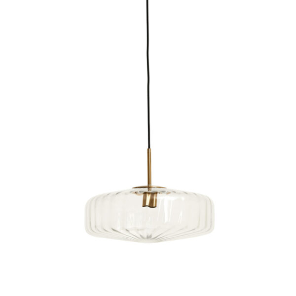 Hanglamp Pleat - Glas Helder+goud Light & Living Hanglamp 2971996