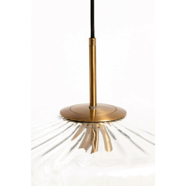 Hanglamp Pleat - Glas Helder+goud Light & Living Hanglamp 2972096