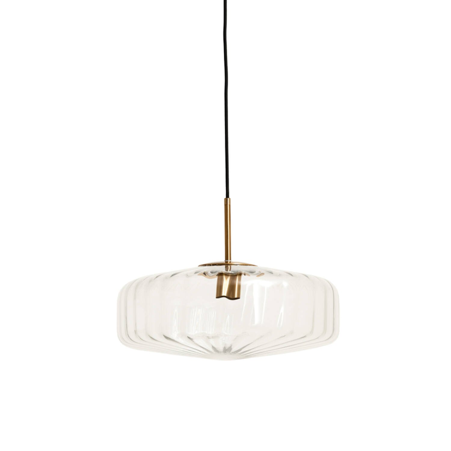 Hanglamp Pleat - Glas Helder+goud Light & Living Hanglamp 2972096