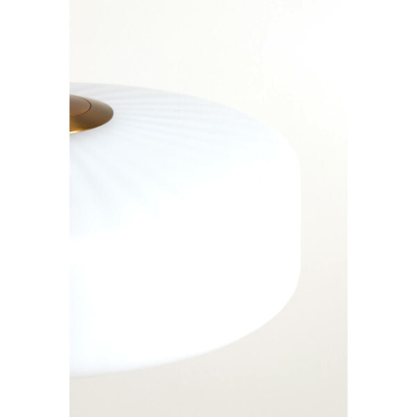 Hanglamp Pleat - Glas Mat Wit+goud Light & Living Hanglamp 2971926