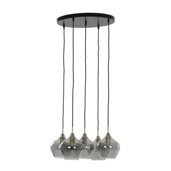 Hanglamp Rakel - Antiek Brons+smoke Light & Living Hanglamp 2948927