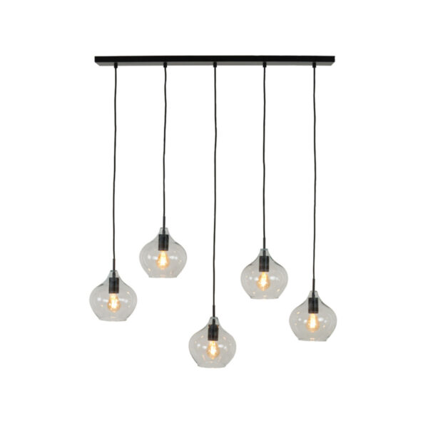 Hanglamp Rakel - Mat Zwart+helder Light & Living Hanglamp 2937612