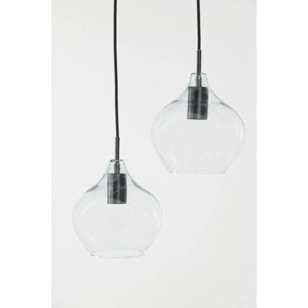 Hanglamp Rakel - Mat Zwart+helder Light & Living Hanglamp 2937612