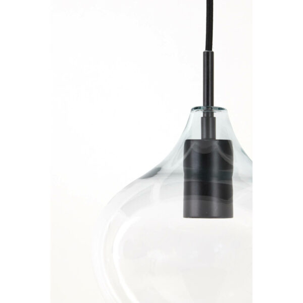 Hanglamp Rakel - Mat Zwart+helder Light & Living Hanglamp 2937612