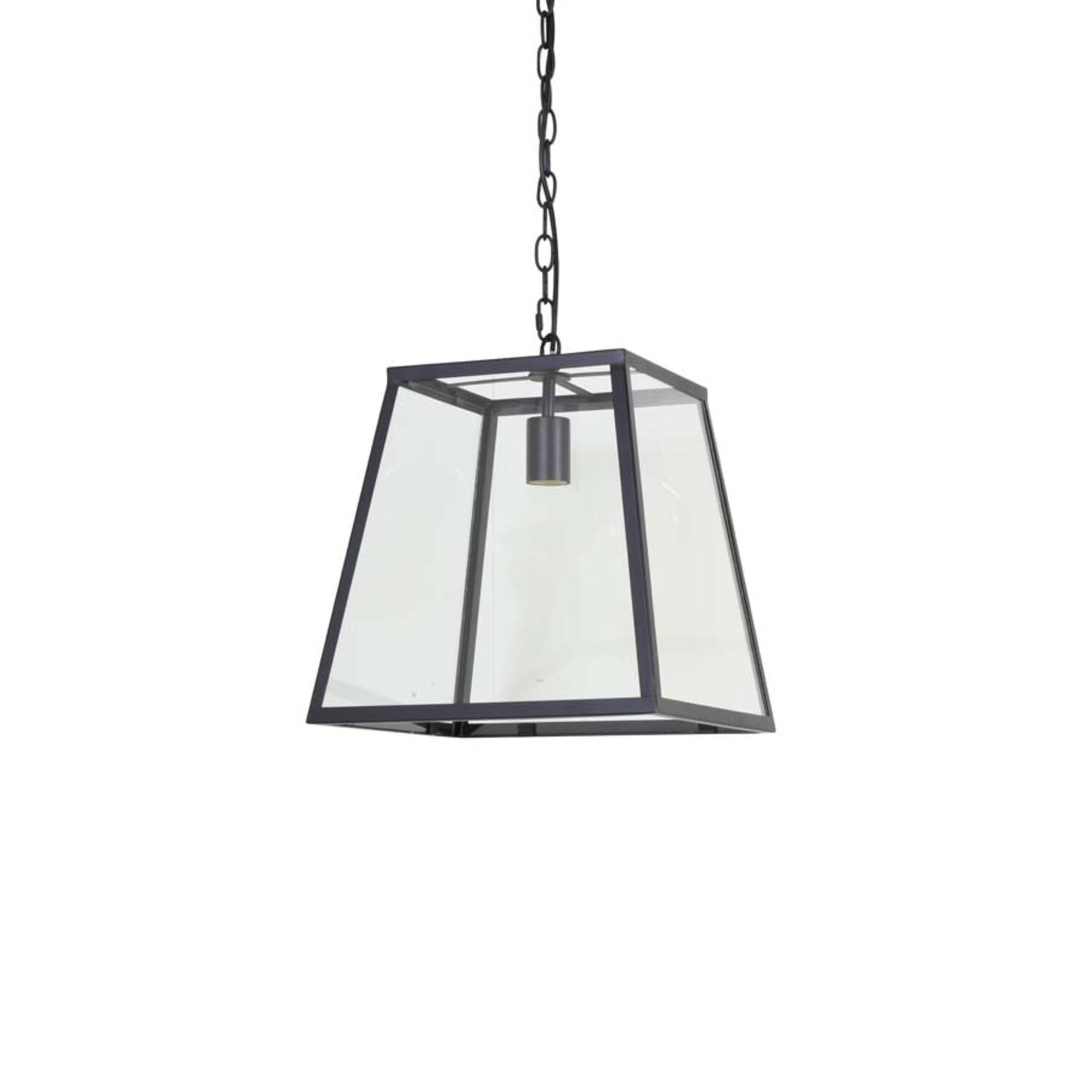 Light & Living SAUNTE Hanglamp glas metaal zwart 34,5X34X34