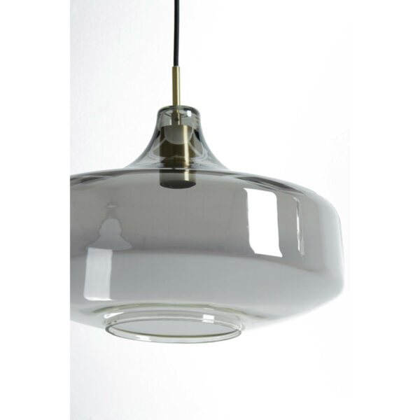 Hanglamp Solna - Antiek Brons+smoke Glas Light & Living Hanglamp 2969212