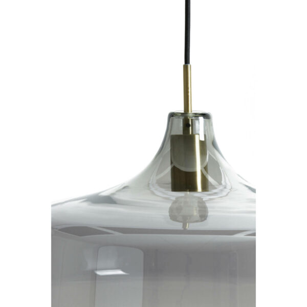 Hanglamp Solna - Antiek Brons+smoke Glas Light & Living Hanglamp 2969212