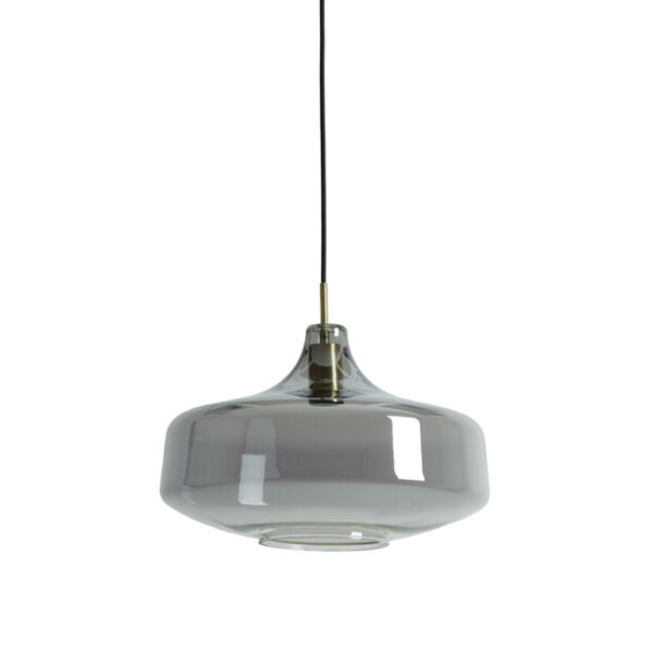 Hanglamp Solna - Antiek Brons+smoke Glas Light & Living Hanglamp 2969212