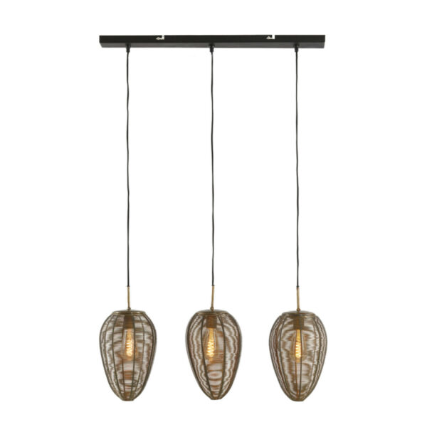 Hanglamp Yaelle - Antiek Brons+mat Zwart Light & Living Hanglamp 2969818