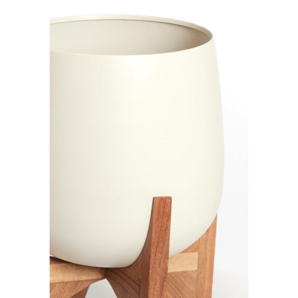 Pot Karuna - Hout+mat Crème Light & Living Pot 5890543