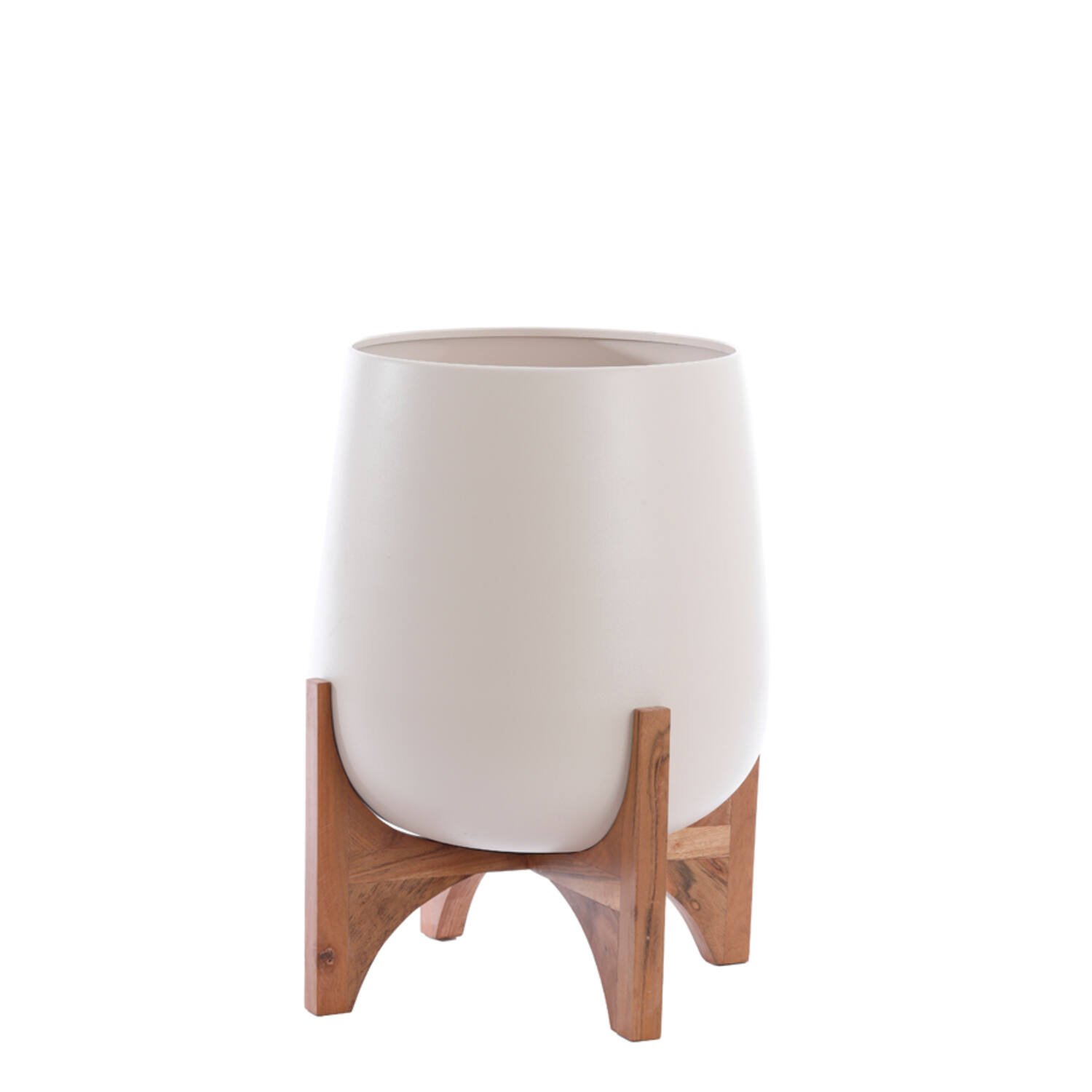 Pot Karuna - Hout+mat Crème Light & Living Pot 5890643