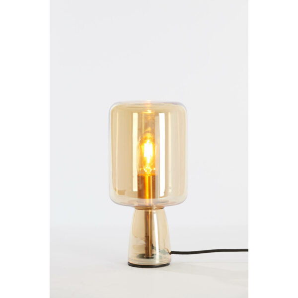 Tafellamp Lotta - Glas Amber+goud Light & Living Tafellamp 1880083