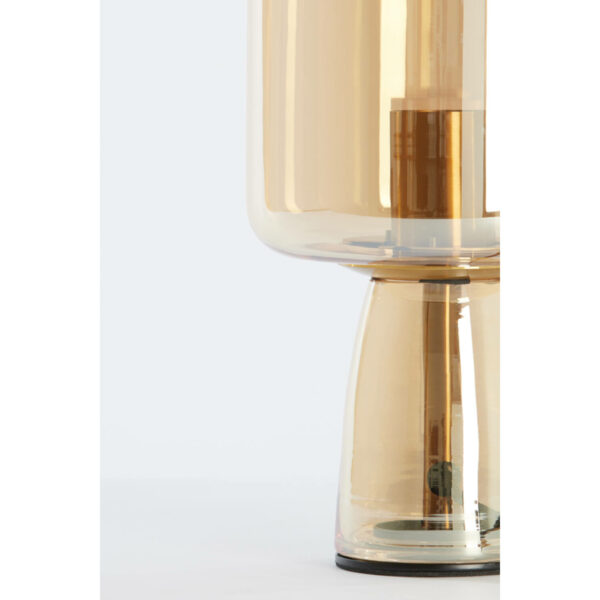 Tafellamp Lotta - Glas Amber+goud Light & Living Tafellamp 1880083