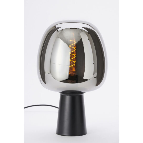 Tafellamp Maysony - Smoke Glas+mat Zwart Light & Living Tafellamp 1865012