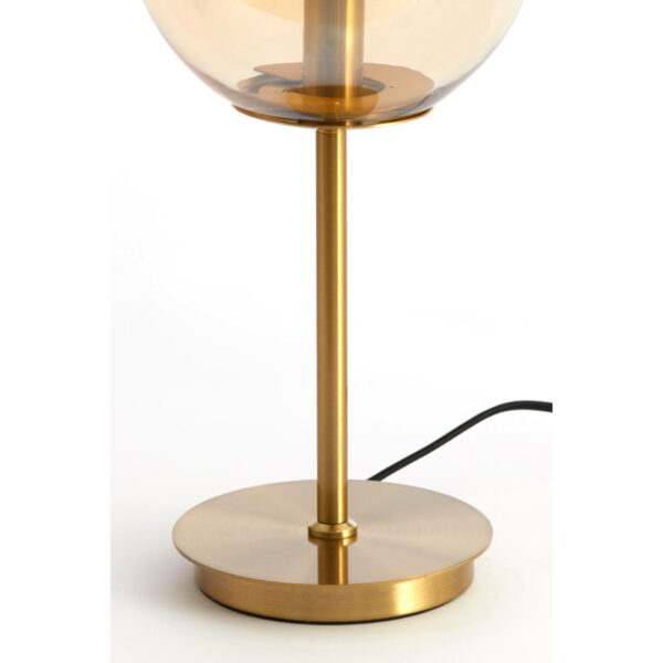 Tafellamp Medina - Glas Amber+goud Light & Living Tafellamp 1871985