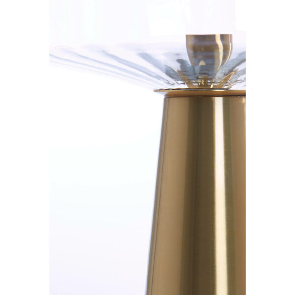 Tafellamp Pleat - Glas Helder+goud Light & Living Tafellamp 1882196