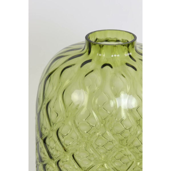 Vaas Carino - Glas Olijf Groen Light & Living Vaas 5988581