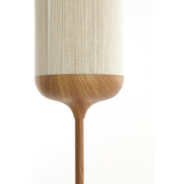 Vloerlamp Dania - Hout Print Naturel+touw Crème Light & Living Vloerlamp 1738143