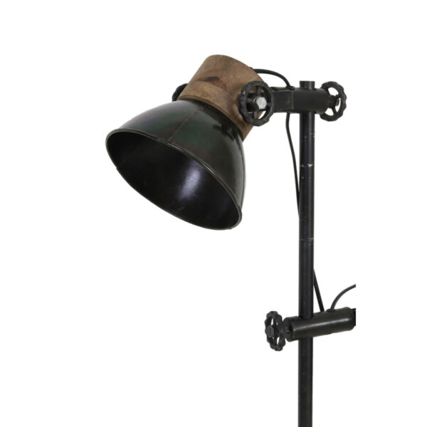 Vloerlamp Jody - Zwart Zink+hout Bruin Light & Living Vloerlamp 1831016