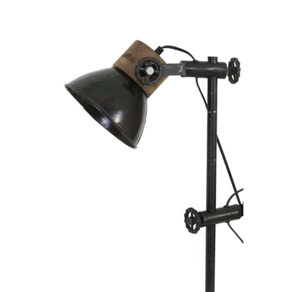 Vloerlamp Jody - Zwart Zink+hout Bruin Light & Living Vloerlamp 1831016