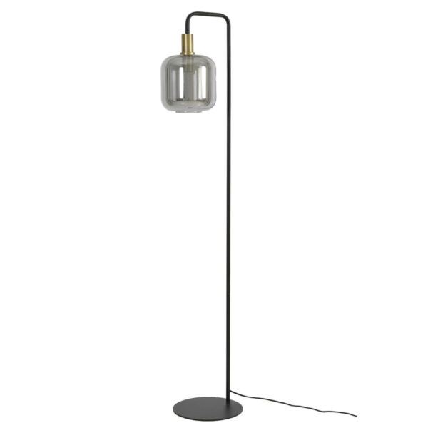 Vloerlamp Lekar - Antiek Brons+smoke Glas Light & Living Vloerlamp 1861884