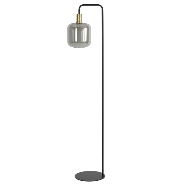 Vloerlamp Lekar - Antiek Brons+smoke Glas Light & Living Vloerlamp 1861884