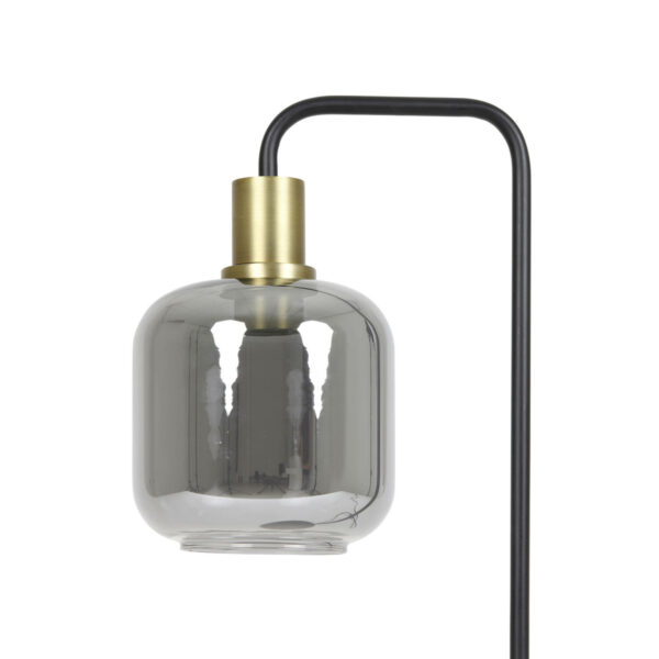 Vloerlamp Lekar - Antiek Brons+smoke Glas Light & Living Vloerlamp 1861884