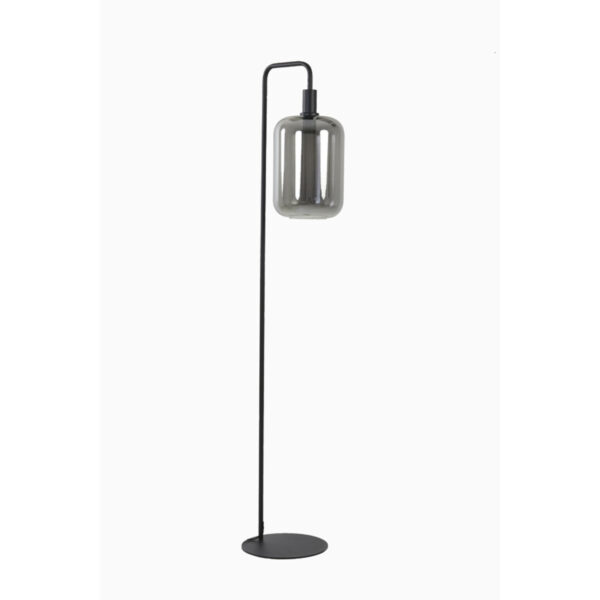 Vloerlamp Lekar - Zwart+smoke Glas Hoog Light & Living Vloerlamp 1871465