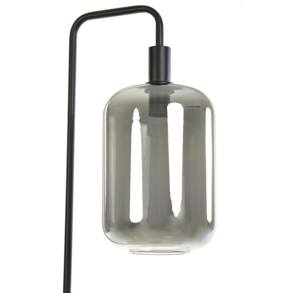 Vloerlamp Lekar - Zwart+smoke Glas Hoog Light & Living Vloerlamp 1871465