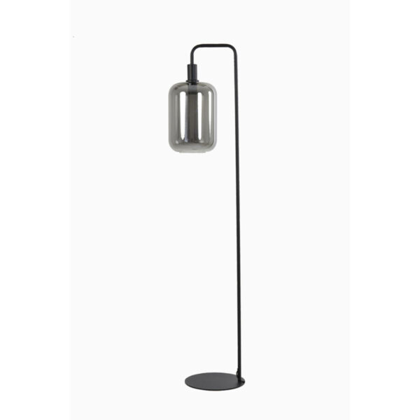 Vloerlamp Lekar - Zwart+smoke Glas Hoog Light & Living Vloerlamp 1871465