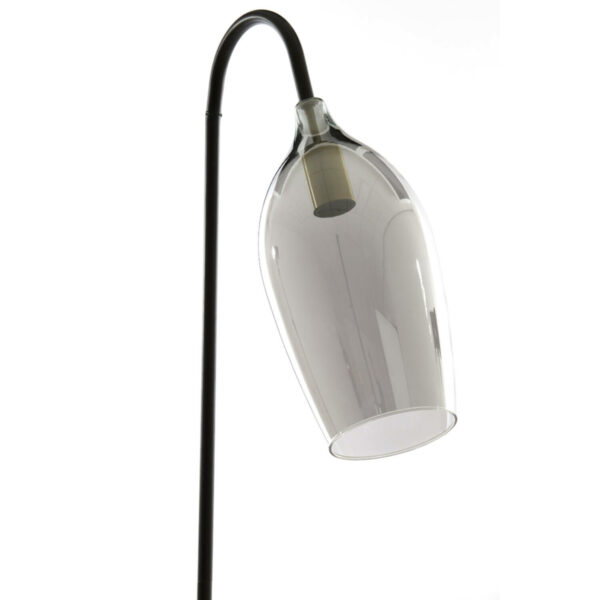 Vloerlamp Lukaro - Glas Smoke+mat Zwart Light & Living Vloerlamp 1884327