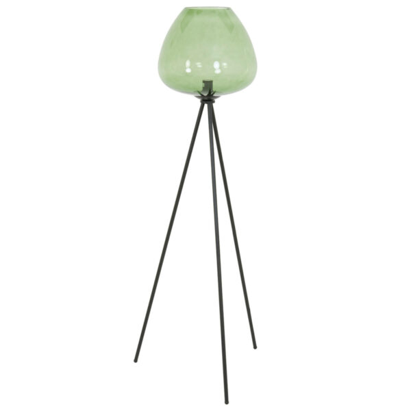 Vloerlamp Mayson - Glas Groen-mat Zwart Light & Living Vloerlamp 1868681