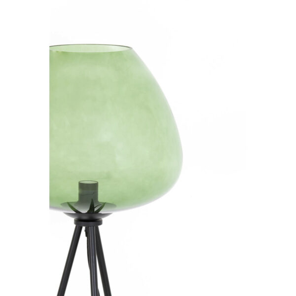 Vloerlamp Mayson - Glas Groen-mat Zwart Light & Living Vloerlamp 1868681