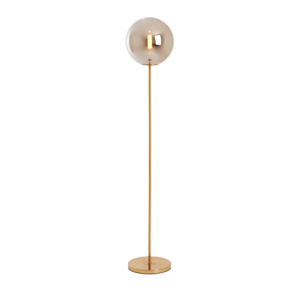 Vloerlamp Medina - Glas Smoke+goud Light & Living Vloerlamp 1882665