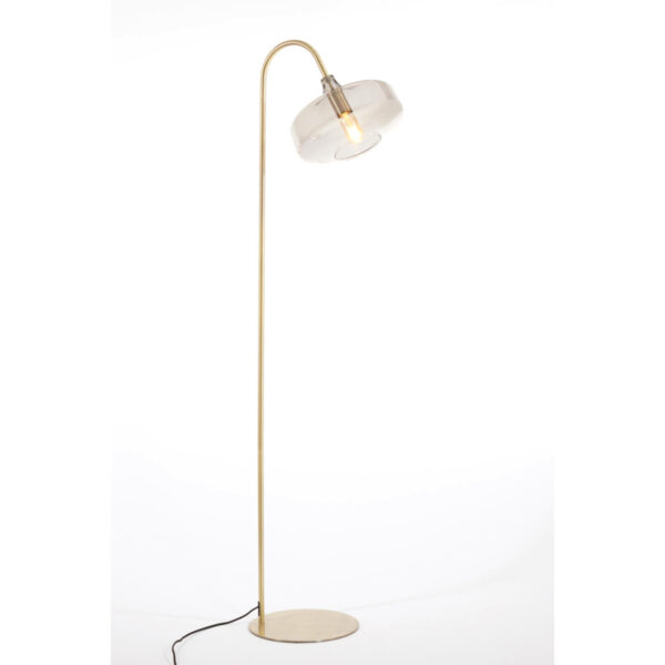 Vloerlamp Solna - Antiek Brons+smoke Glas Light & Living Vloerlamp 1881112