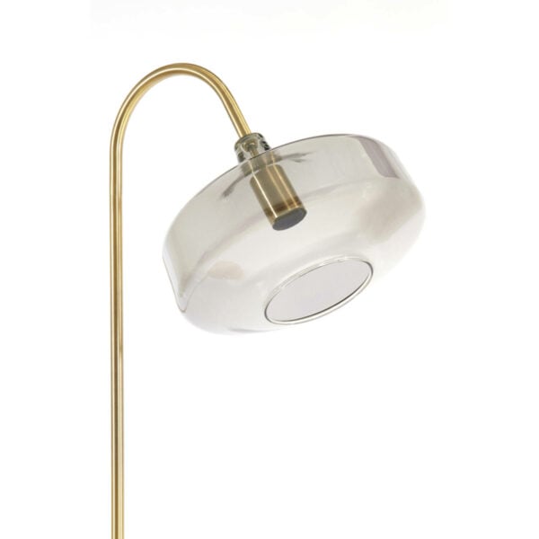 Vloerlamp Solna - Antiek Brons+smoke Glas Light & Living Vloerlamp 1881112