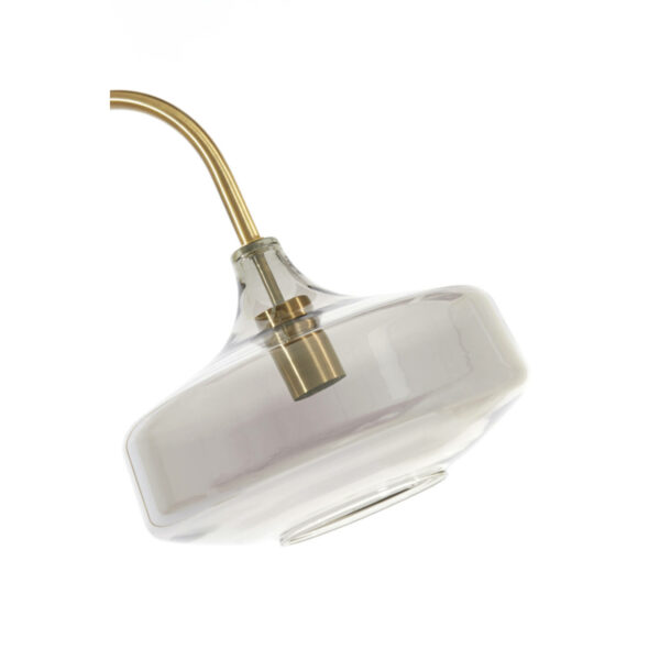 Vloerlamp Solna - Antiek Brons+smoke Glas Light & Living Vloerlamp 1881112