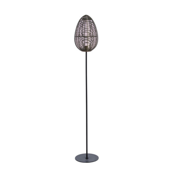 Vloerlamp Yaelle - Antiek Brons+mat Zwart Light & Living Vloerlamp 8055218