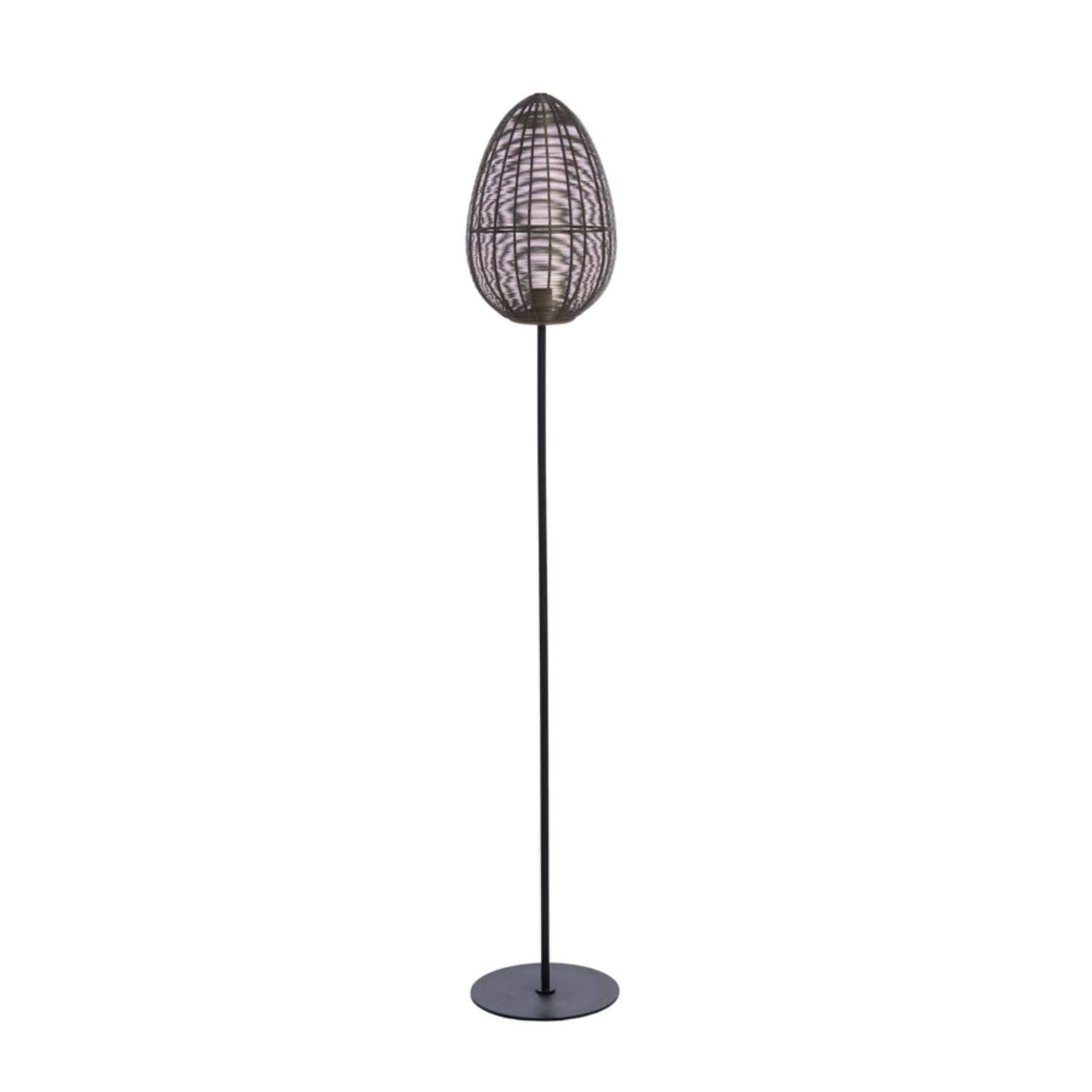 Light & Living Vloerlamp Yaelle 165cm hoog - Antiek Brons/Mat Zwart