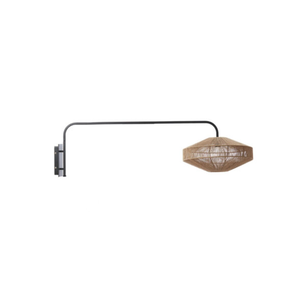 Wandlamp Lyra - Naturel+mat Zwart Light & Living Wandlamp 3126084