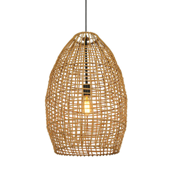 Pronto Wonen Hanglamp Orcia rond 46 cm rotan honing Groen Verlichting