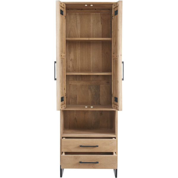 Pronto Wonen Opbergkast Piastra 64 cm hoog Bruin|Naturel Boekenkast