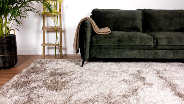 Vloerkleed LoveShaggy Beige - 250 Rond Eurogros Vloerkleed LoveShaggy Beige 250 rond