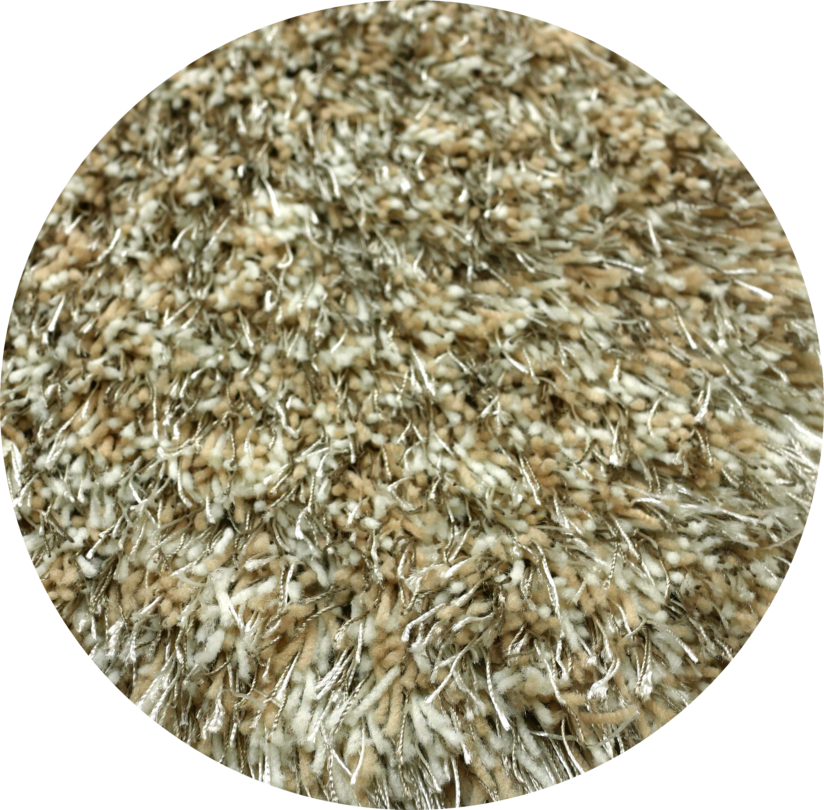 Vloerkleed LoveShaggy Beige - 250 Rond Eurogros Vloerkleed LoveShaggy Beige 250 rond