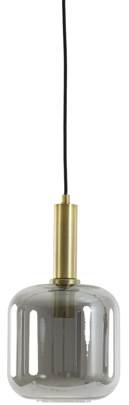 Hanglamp Lekar - Antiek Brons+smoke Glas Light & Living Hanglamp 2950284