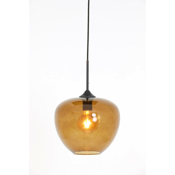 Hanglamp Mayson - Glas Bruin-zwart Light & Living Hanglamp 2952318